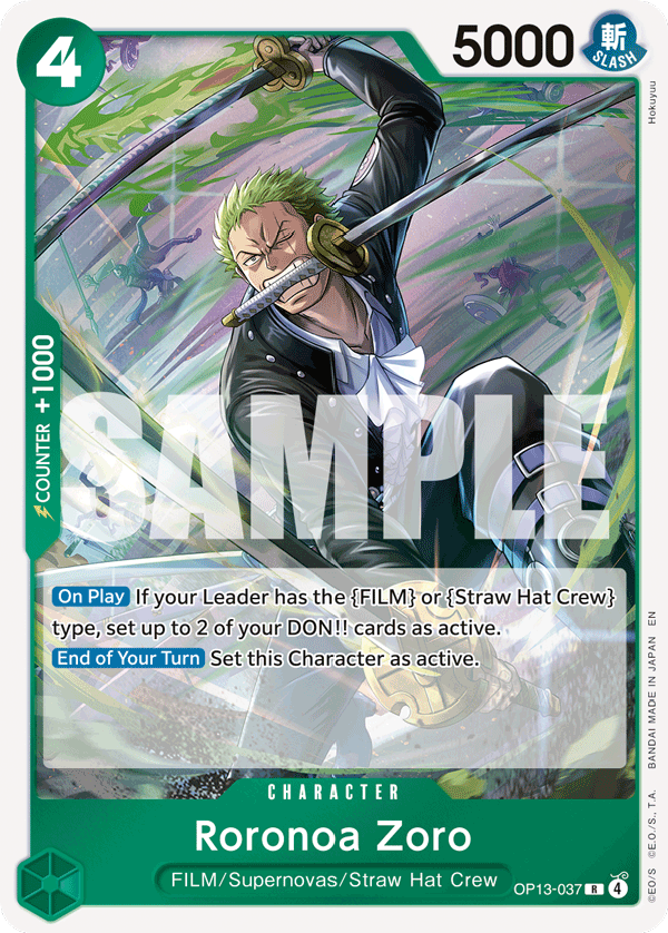 Roronoa Zoro (OP13-037) 카드 이미지