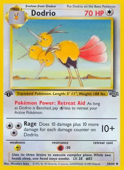 Dodrio [Retreat Aid | Rage] 카드 이미지