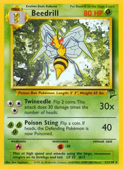 Beedrill [Twineedle | Poison Sting] 카드 이미지