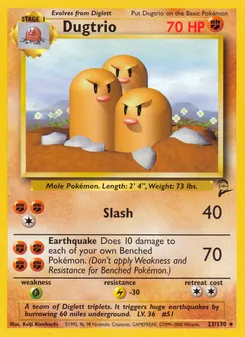 Dugtrio [Slash | Earthquake] 카드 이미지