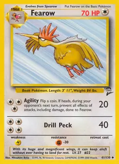 Fearow [Agility | Drill Peck] 카드 이미지