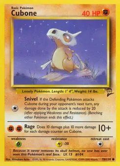 Cubone [Snivel | Rage] 카드 이미지