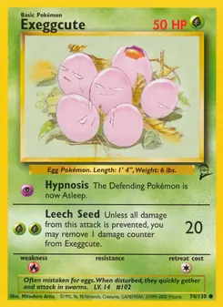 Exeggcute [Hypnosis | Leech Seed] 카드 이미지