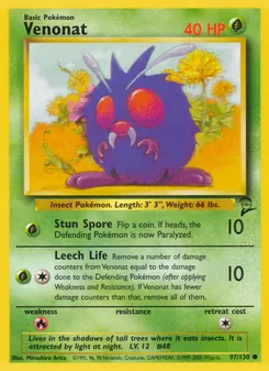 Venonat [Stun Spore | Leech Life]