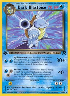 Dark Blastoise [Hydrocannon | Rocket Tackle] 카드 이미지