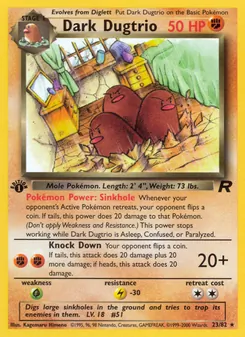 Dark Dugtrio [Sinkhole | Knock Down] 카드 이미지
