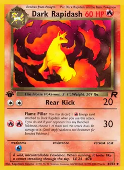Dark Rapidash [Rear Kick | Flame Pillar] 카드 이미지