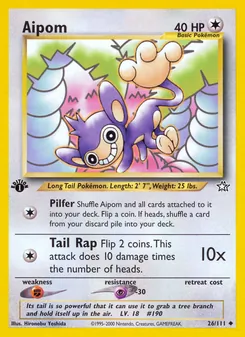Aipom [Pilfer | Tail Rap] 카드 이미지