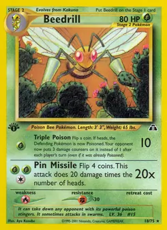 Beedrill [Triple Poison | Pin Missile] 카드 이미지