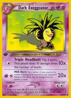 Dark Exeggutor [Triple Headbutt | MAX Burst] 카드 이미지
