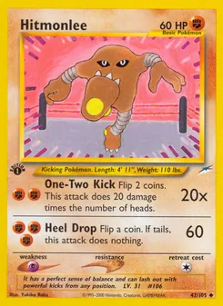 Hitmonlee [One-Two Kick | Heel Drop] 카드 이미지