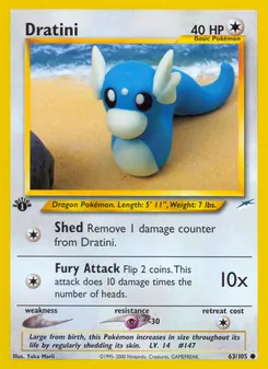 Dratini [Shed | Fury Attack] 카드 이미지
