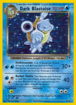 Dark Blastoise [Hydrocannon | Rocket Tackle] 카드 이미지