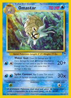 Omastar [Water Gun | Spike Cannon] 카드 이미지