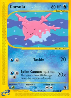 Corsola [Tackle | Spike Cannon] 카드 이미지