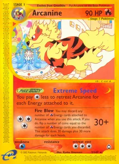 Arcanine [Extreme Speed | Fire Blow] 카드 이미지
