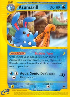 Azumarill [Bubble Turn | Aqua Sonic] 카드 이미지