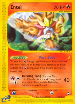 Entei [Pure Body | Burning Fang] 카드 이미지