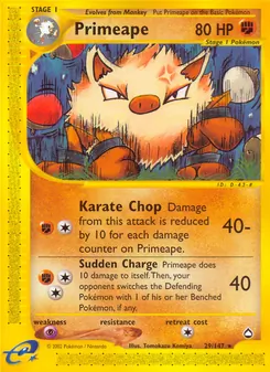 Primeape [Karate Chop | Sudden Charge] 카드 이미지