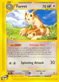 Furret [Scavenger Hunt | Spinning Attack] 카드 이미지