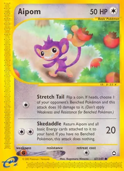 Aipom [Stretch Tail | Skedaddle] 카드 이미지
