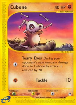 Cubone [Teary Eyes | Tackle] 카드 이미지