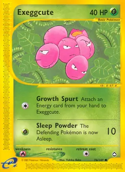 Exeggcute [Growth Spurt | Sleep Powder] 카드 이미지