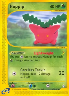 Hoppip [Lightweight | Careless Tackle] 카드 이미지