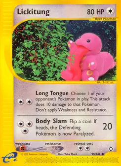 Lickitung [Long Tongue | Body Slam] 카드 이미지