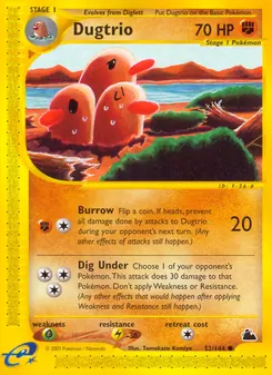 Dugtrio [Burrow | Dig Under] 카드 이미지