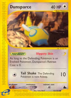 Dunsparce [Slippery Skin | Tail Shake] 카드 이미지
