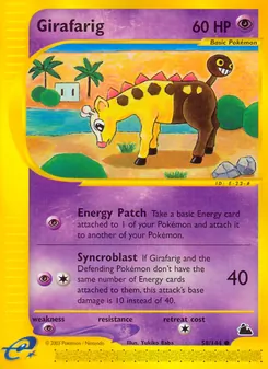 Girafarig [Energy Patch | Syncroblast] 카드 이미지