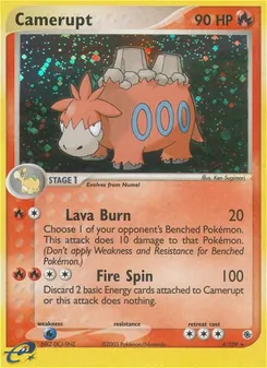 Camerupt [Lava Burn | Fire Spin] 카드 이미지