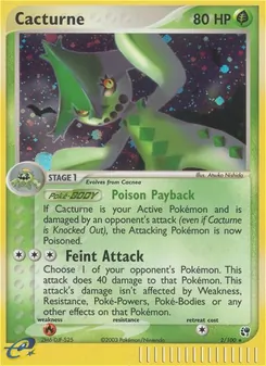 Cacturne [Poison Payback | Feint Attack] 카드 이미지