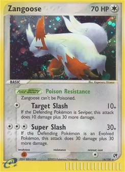 Zangoose [Poison Resistance | Target Slash | Super Slash] 카드 이미지