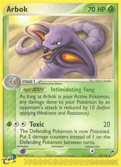 Arbok [Intimidating Fang | Toxic] 카드 이미지