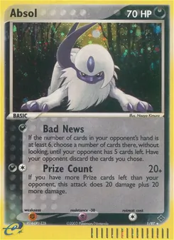 Absol [Bad News | Prize Count] 카드 이미지