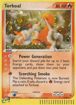 Torkoal [Power Generation | Scorching Smoke] 카드 이미지