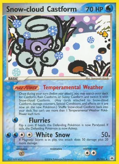 Snow-cloud Castform [Temperamental Weather | Flurries | White Snow]