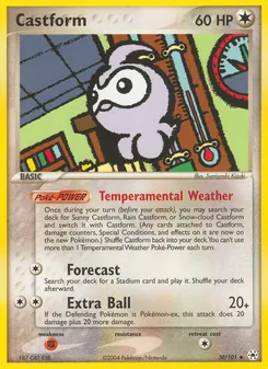 Castform [Temperamental Weather | Forecast | Extra Ball] 카드 이미지