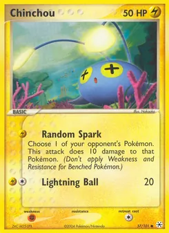 Chinchou [Random Spark | Lightning Ball] 카드 이미지