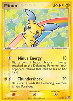 Minun [Minus Energy | Thundershock] 카드 이미지