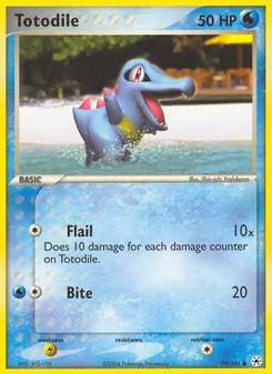 Totodile [Flail | Bite] 카드 이미지