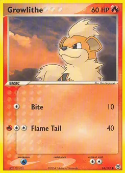 Growlithe [Bite | Flame Tail] 카드 이미지