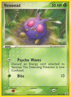 Venonat [Psycho Waves | Bite] 카드 이미지