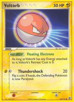 Voltorb [Floating Electrons | Thundershock] 카드 이미지