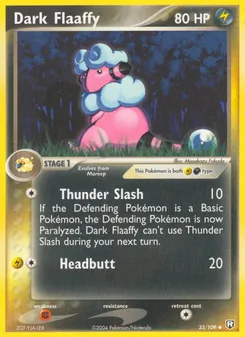 Dark Flaaffy [Thunder Slash | Headbutt] 카드 이미지
