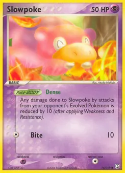 Slowpoke [Dense | Bite] 카드 이미지