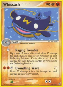 Whiscash [Raging Tremble | Dwindling Wave] 카드 이미지