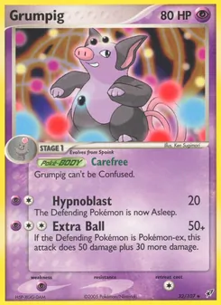 Grumpig [Carefree | Hypnoblast | Extra Ball] 카드 이미지